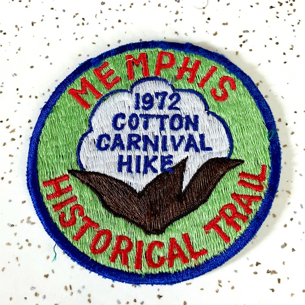 Vintage 70’s Memphis cotton carnival hike embroidered patch accessory